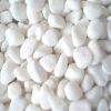 white polished pebbles