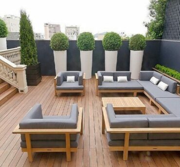 arid view landscaping sitting area